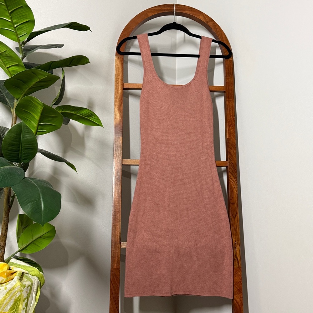 Abercrombie & Fitch SMALL TALL Pink Square Neck Sleeveless Tank Dress